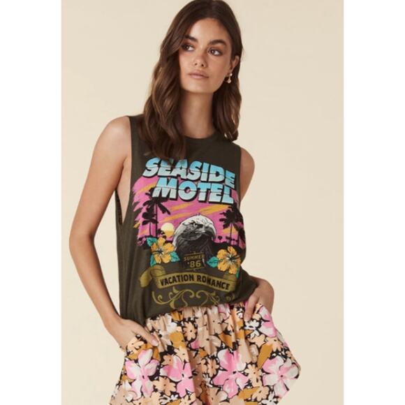Spell Tops - Spell & the Gypsy Seaside Motel Muscle Tank